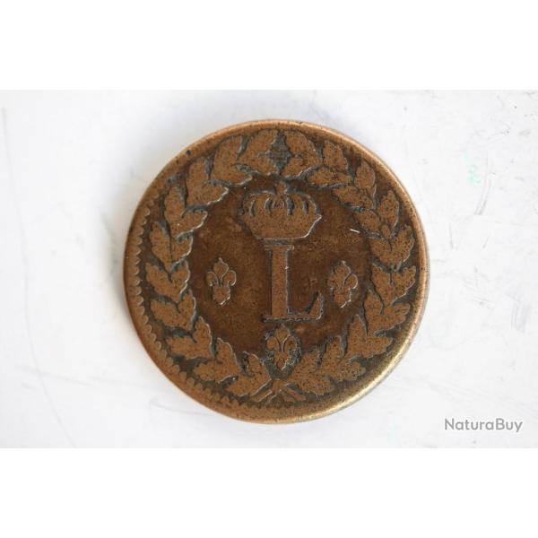 Monnaie Louis XVIII 1 d�cime au L couronn�e 1815 BB