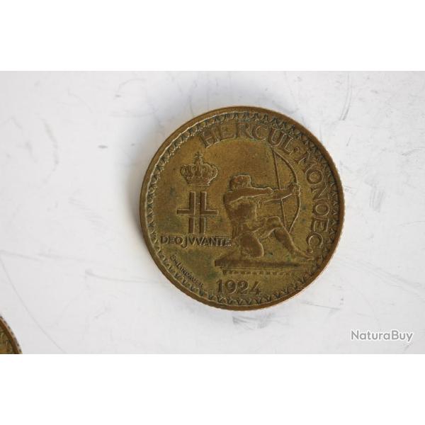 Monnaie 2 francs Louis II 1924 Monaco