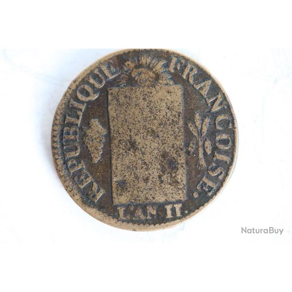 Monnaie 1 Sol aux balances An II AA non dat� (1794)