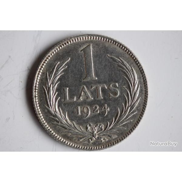 Monnaie argent 1 Lats 1924 Lettonie