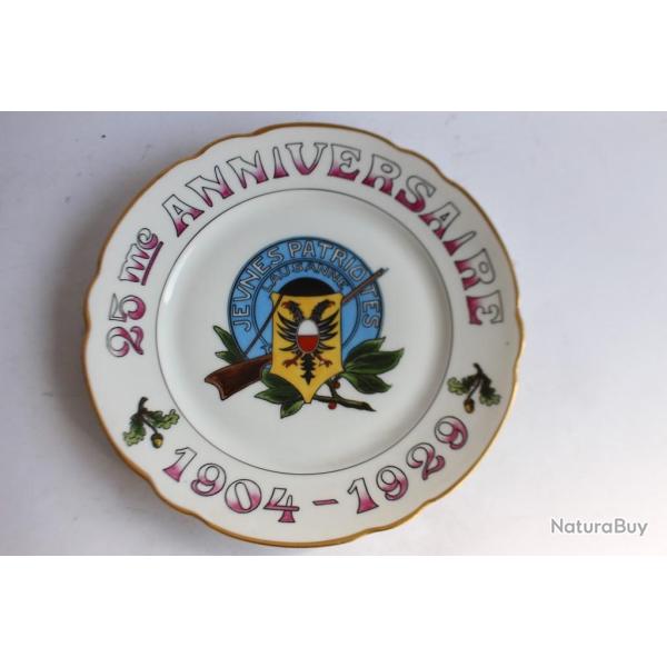 Assiette de tir Jeunes Patriotes Lausanne anniversaire