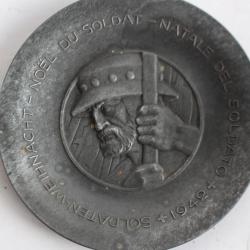 Coupelle Noël du Soldat 1942 signé HUGUENIN