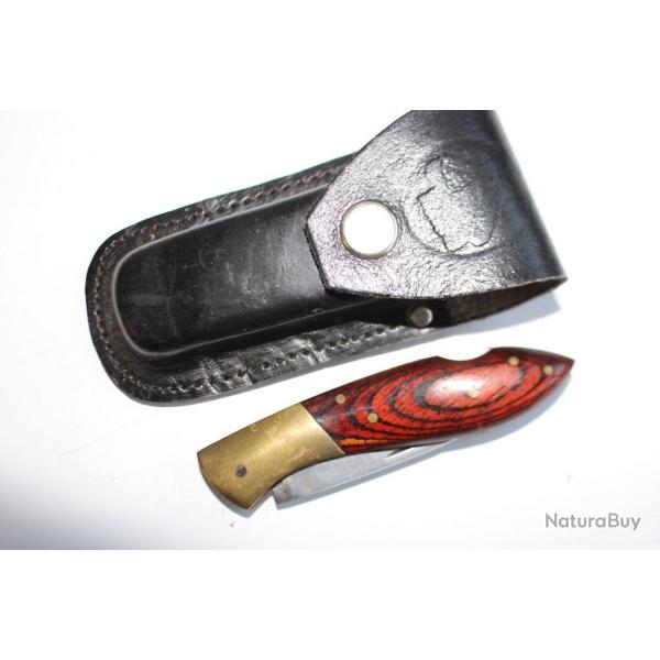 Couteau L�opard + �tui cuir