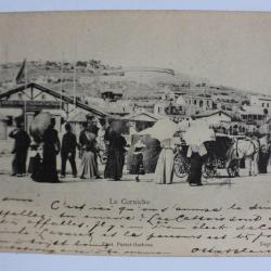 Carte postale France Cette (Sète) La corniche Café Prado Attelage