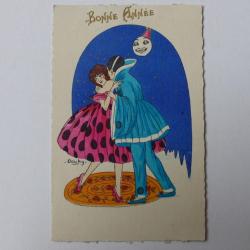 CPA Illustrée Douky Bonne année