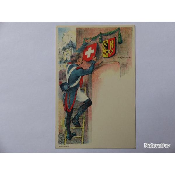 CPA Suisse Enfin 1814 Soci�t� de la Restauration 1er Juin