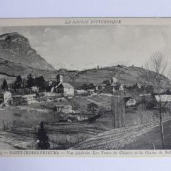 CPA France Savoie Saint-Jeoire-Prieuré Les tours de Chignin Belledonne