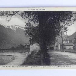 CPA France Savoie Saint-Avre-la-Chambre Quartier gare Pont sur l'Arc