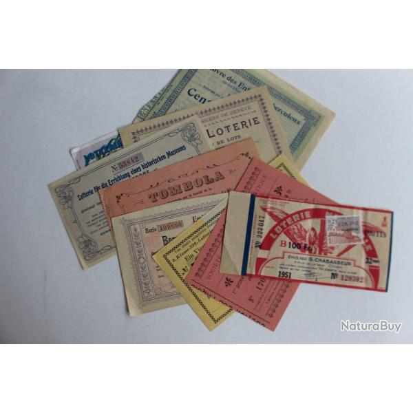Anciens Billets de Loterie et Tombola (9)