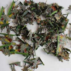 Lot 13 soldats plats d'étain Suisses Allemands