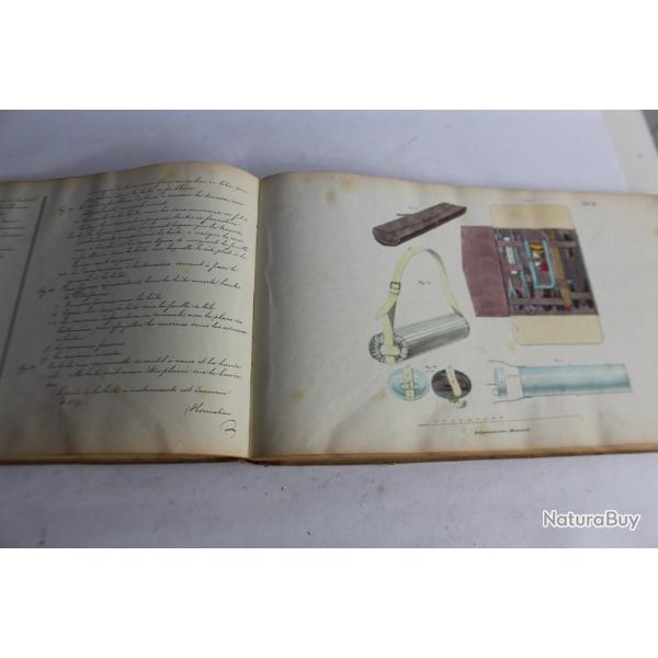 Dessins �quipement sanitaire arm�e f�d�rale Suisse 1842