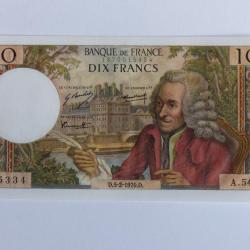 Billet 10 Francs Voltaire type 1963, 5-2-1970 Neuf