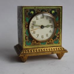 Pendulette de Voyage Zenith, Swiss Art nouveau émaillé