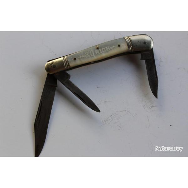 Ancien couteau pliant nacre souvenir ZURICH