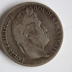 Piece de monnaie 5 Francs argent Louis Philippe 1831 D tranche en creux