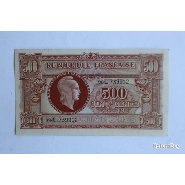 Billet 500 Francs Marianne type 1945 France SUP