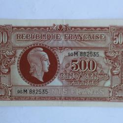 Billet 500 Francs Marianne type 1945 France SUP
