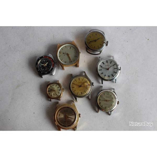Lot de 8 montres pour horloger a r�parer