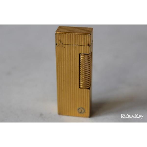 Briquet DUNHILL gaz plaqu� or tabac objets du fumeur