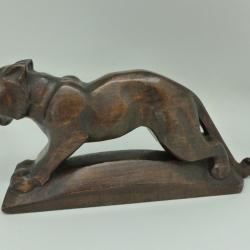 César Bolle sculpture bois panthère