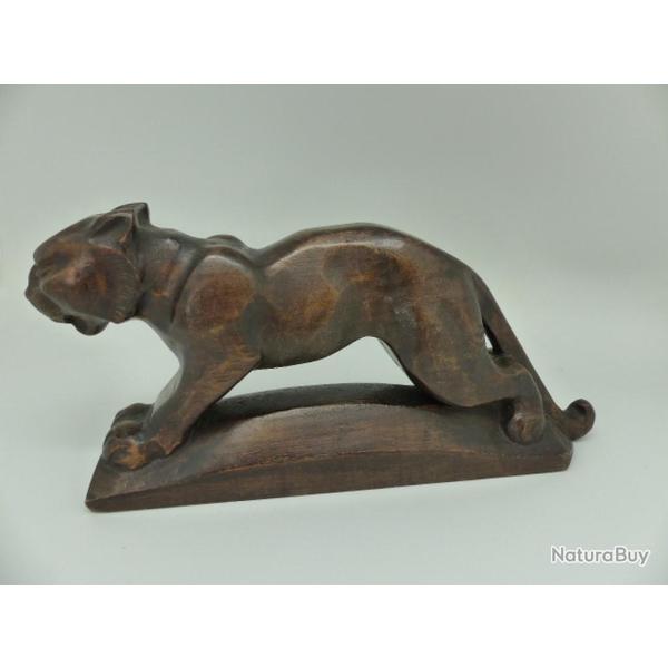 C�sar Bolle sculpture bois panth�re