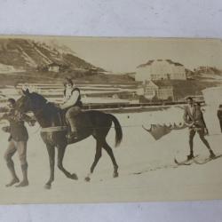 CPA l'hiver a Saint-Moritz sport d'hiver