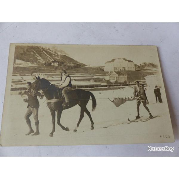 CPA l'hiver a Saint-Moritz sport d'hiver