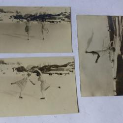 CPA patinage Saint-Moritz  Les Filles de la neige