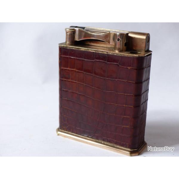 Briquet de table DUPONT Jeroboam croco brun Tabac Objets du fumeur