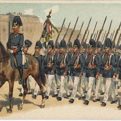 CPA militaire illustr&eacute;e - Militaria