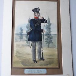 Lithographie originale Invaliden militaria