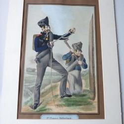Lithographie originale Pionier militaria