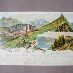 CPA Souvenir des Rochers de Naye