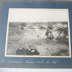 Photographie guerre en Macedoine camp Serbe militaria
