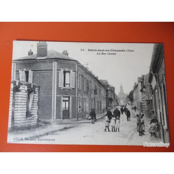 CPA 60 Saint-Just-en-Chauss�e - La Rue Carnot