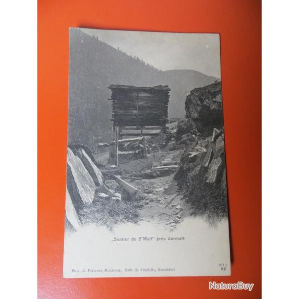 CPA  Sentier de Z'Mutt  pr�s Zermatt ( Suisse )