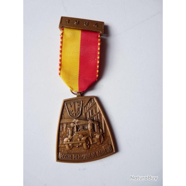 Insigne Pompier Poste Permanent Gen�ve 1984