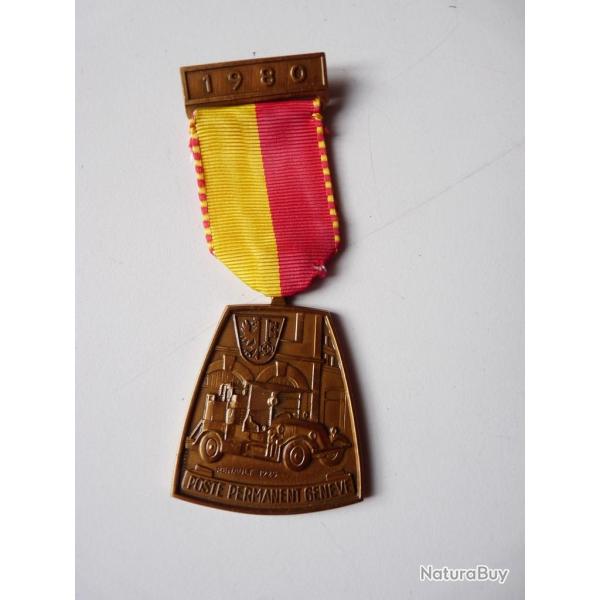 Insigne Pompier Poste Permanent Gen�ve 1980