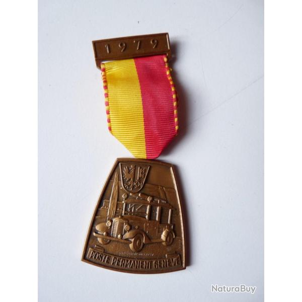 Insigne Pompier Poste Permanent Gen�ve 1979