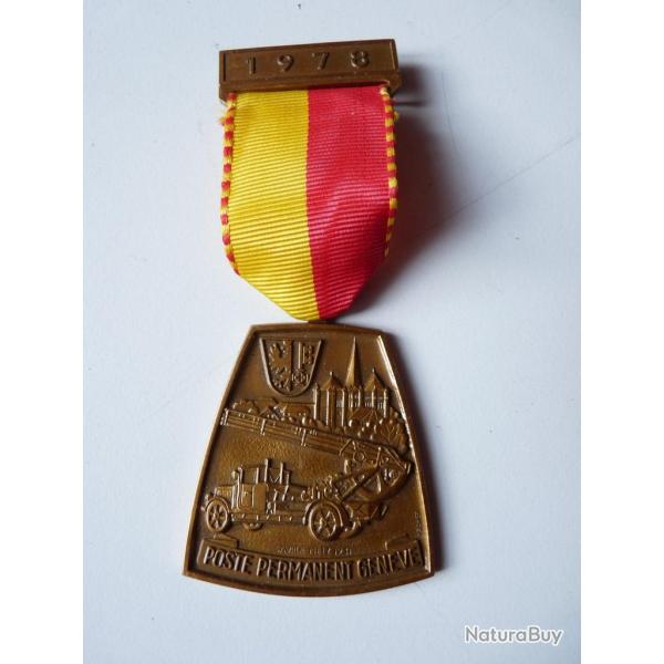 Insigne Pompier Poste Permanent Genve 1978