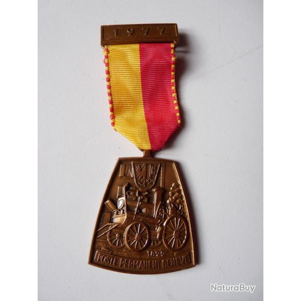 Insigne Pompier Poste Permanent Gen�ve 1977
