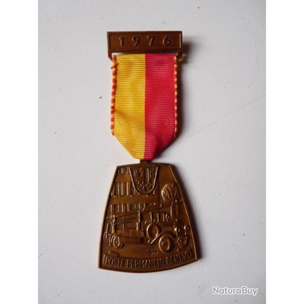 Insigne Pompier Poste Permanent Gen�ve 1976