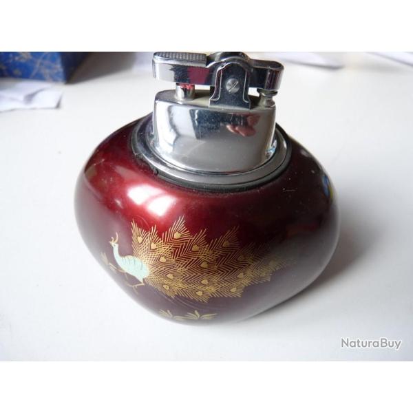 Briquet de table essence Bois laque Japon Tabac Objets du fumeur