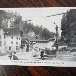 CPA Fribourg - Catastrophe Pont