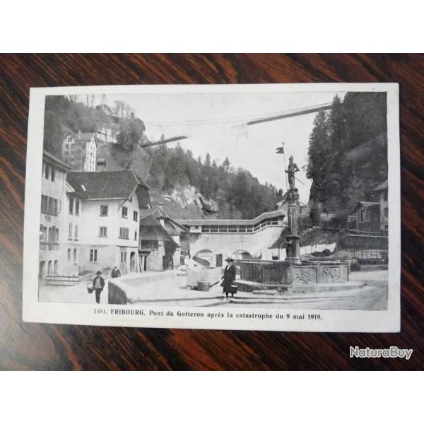 CPA Fribourg - Catastrophe Pont