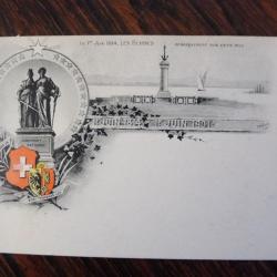 CPA 1er Juin 1814 les suisses d&eacute;barqu&egrave;rent sur cette rive Suisse