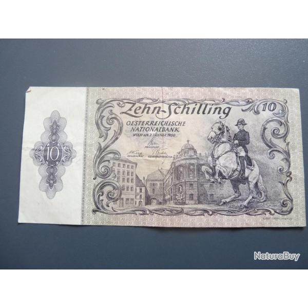 Billet 10 Schilling 1950 Autriche
