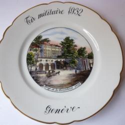 Assiette tir militaire  Forge de la corraterie  Genève 1932 militaria