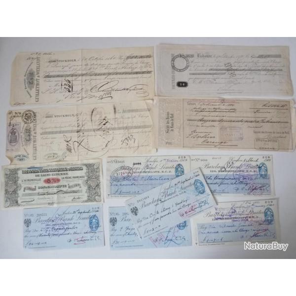 Billets d'escompte + papiers banques (11)