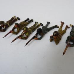 Six soldats en composition DURSO Militaire Jouet Militaria